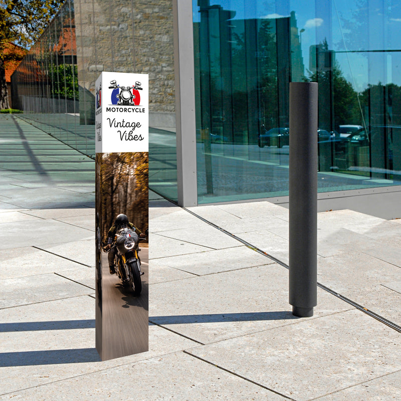 Printed Bollard Cover For Events And Signage