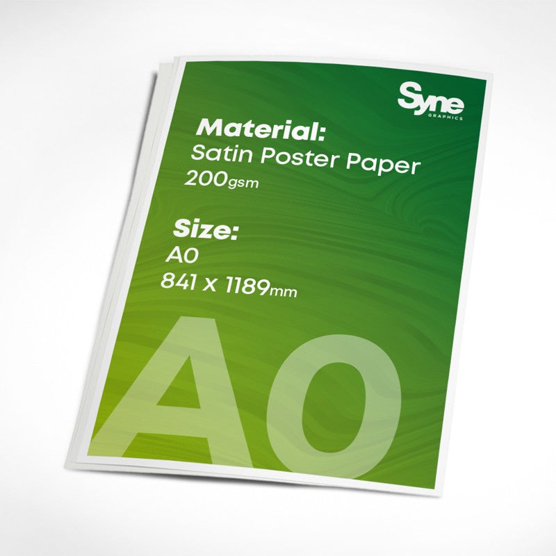 A0 Sticker Paper A0 - Satin Paper Posters 200gsm