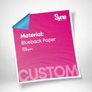 Custom Size - Blue-back Poster 115gsm
