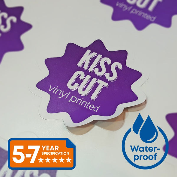 5-7yr Vinyl Printed Sticker - Kiss Cut to shape - £25 per sqm