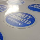 Matt Laminated Printed Sticker
